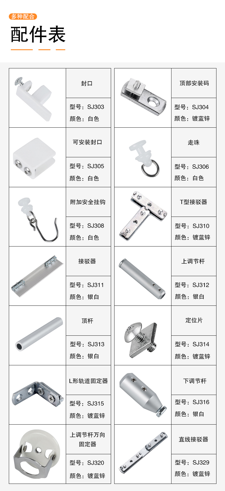 SJ300 医院输液轨道分隔轨道